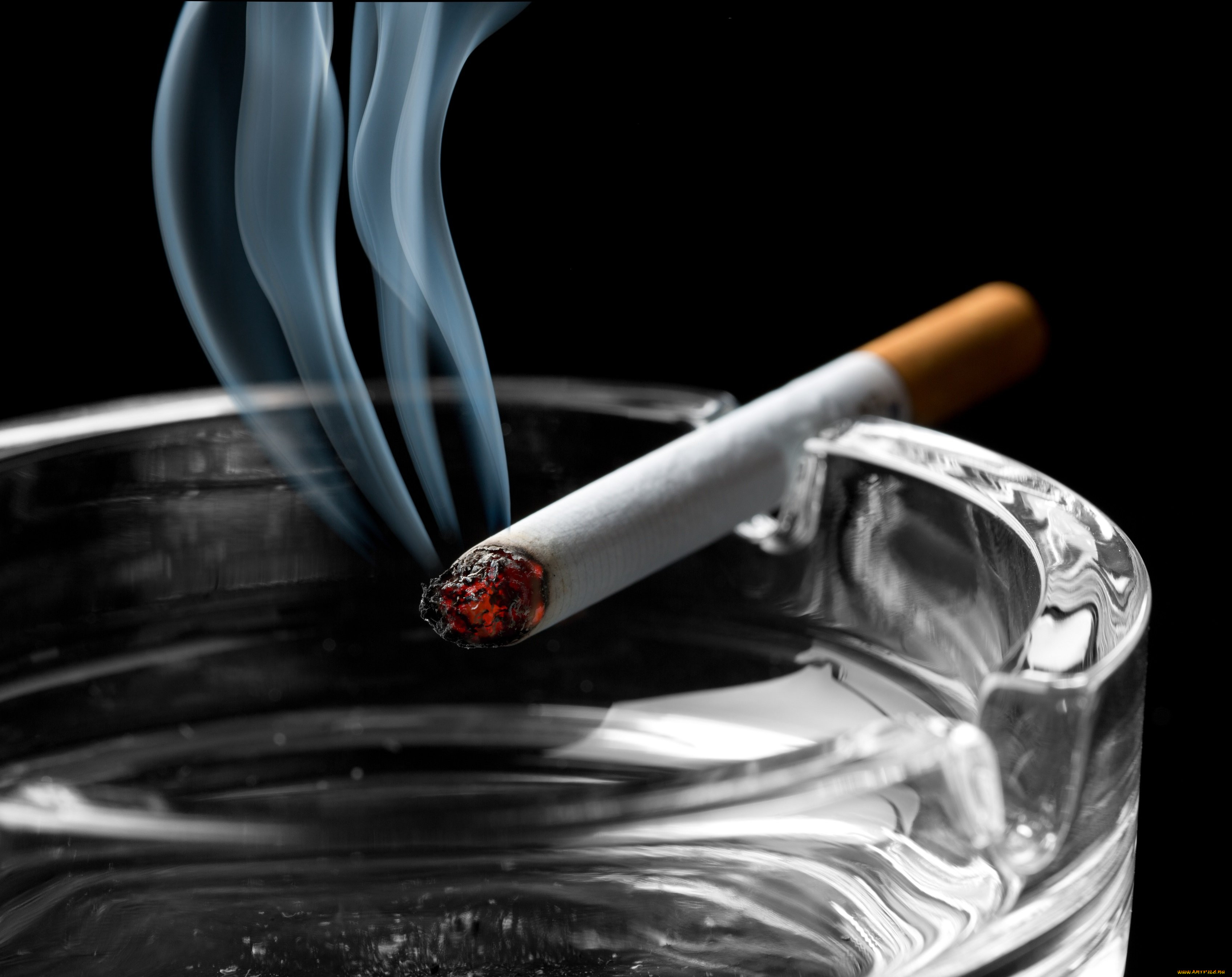 Не потушит боль сигаретный дым дорогой коньяк. Тлеющая сигарета. Пепельница с сигаретой. Табачный дым. Пепел сигареты.